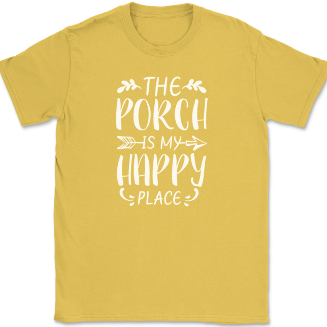 The Porch Is My Happy Place T-Shirt Mens Tee - Image 14