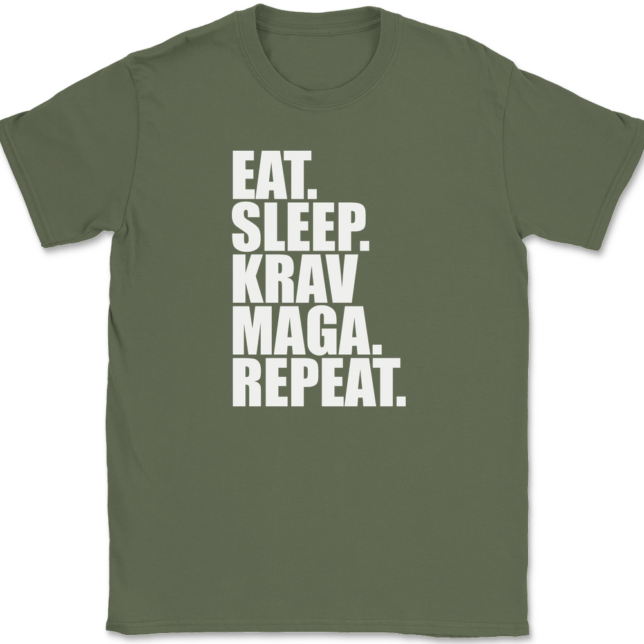 Eat Sleep Krav Maga Repeat T-Shirt Mens Tee - Image 15