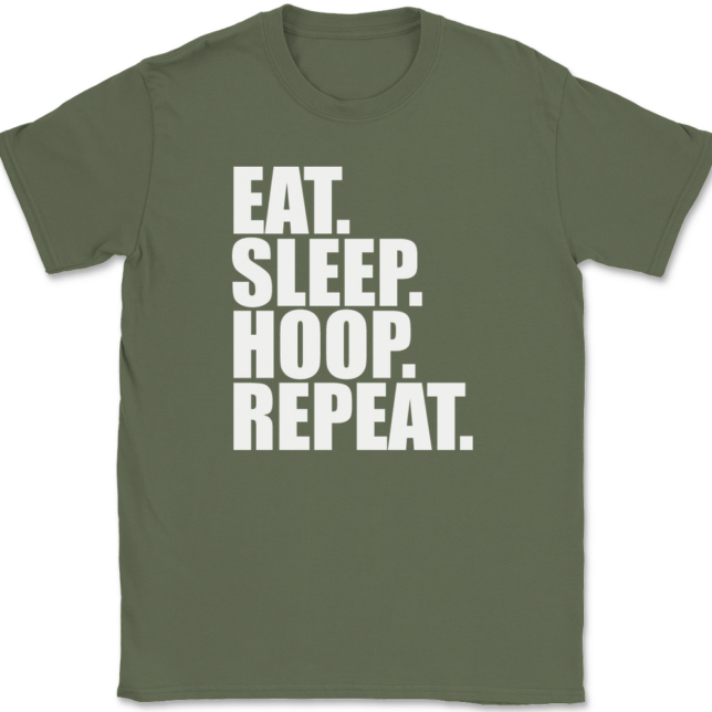 Eat Sleep Hoop Repeat Hula Hooping T-Shirt Mens Tee - Image 15