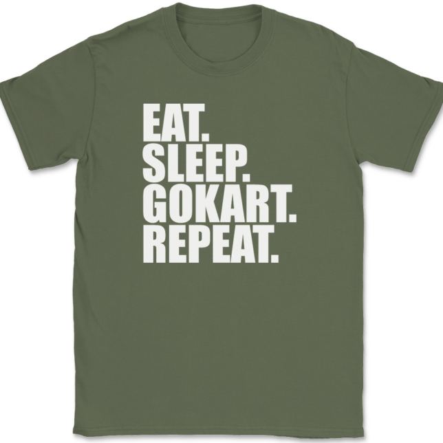 Eat Sleep Go Kart Repeat T-Shirt Mens Tee - Image 15