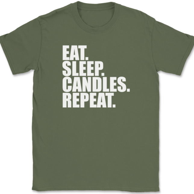 Eat Sleep Candles Repeat Candle Making T-Shirt Mens Tee - Image 15