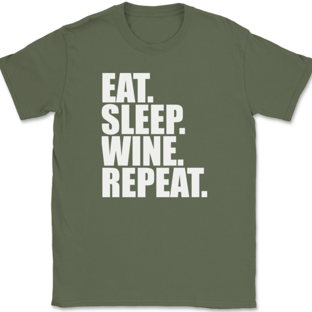 Eat Sleep Wine Repeat T-Shirt Mens Tee - Image 15