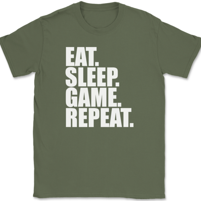 Eat Sleep Game Repeat T-Shirt Mens Tee - Image 15