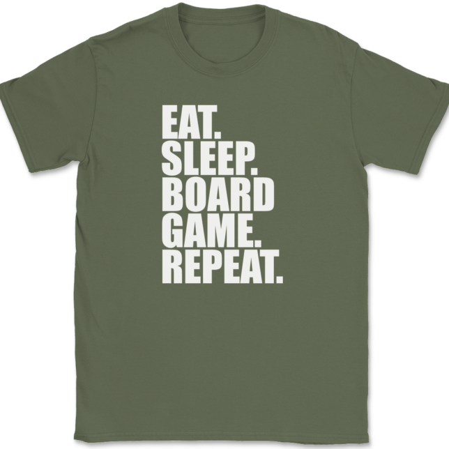 Eat Sleep Board Game Repeat T-Shirt Mens Tee - Image 15