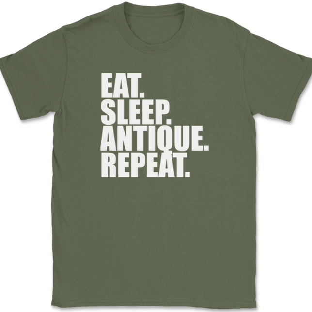 Eat Sleep Antique Repeat Antiquing T-Shirt Mens Tee - Image 15