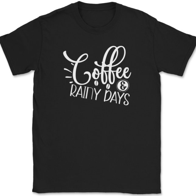 Coffee and Rainy Days T-Shirt Mens Tee