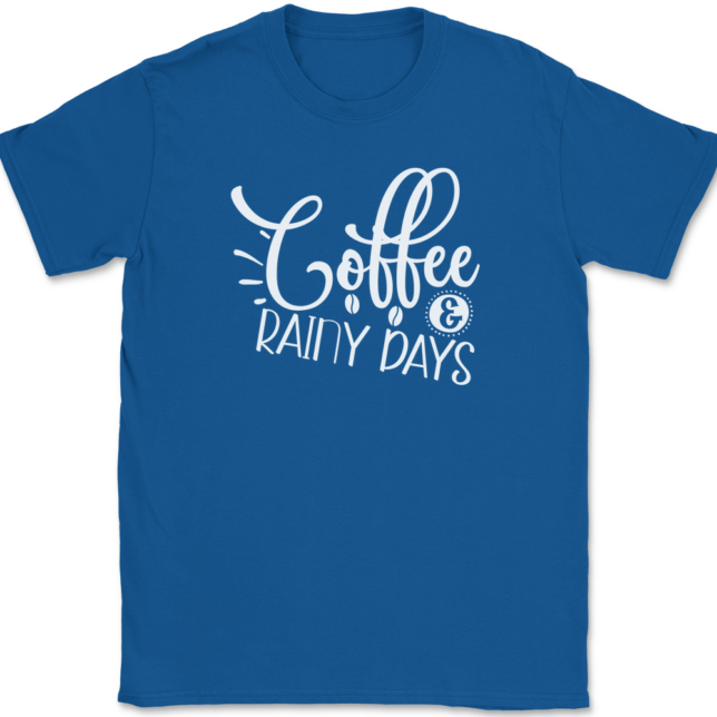 Coffee and Rainy Days T-Shirt Mens Tee - Image 5