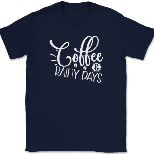 Coffee and Rainy Days T-Shirt Mens Tee - Image 6