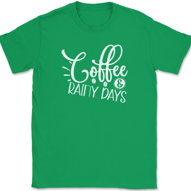 Coffee and Rainy Days T-Shirt Mens Tee - Image 7