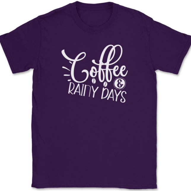 Coffee and Rainy Days T-Shirt Mens Tee - Image 8