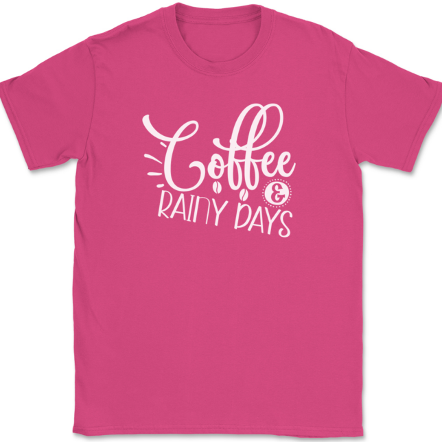 Coffee and Rainy Days T-Shirt Mens Tee - Image 9