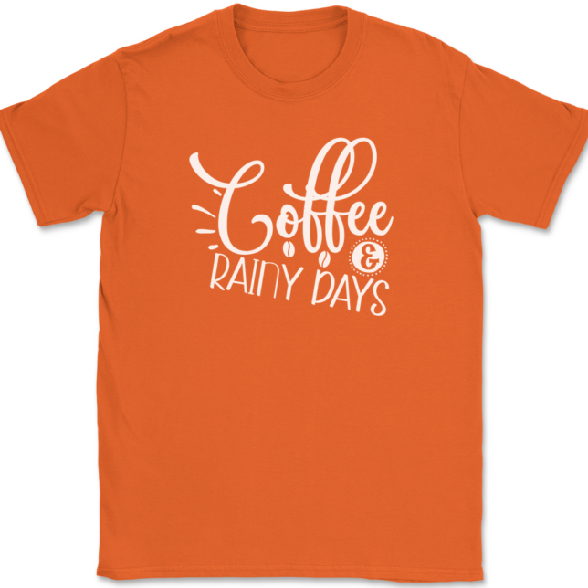 Coffee and Rainy Days T-Shirt Mens Tee - Image 13