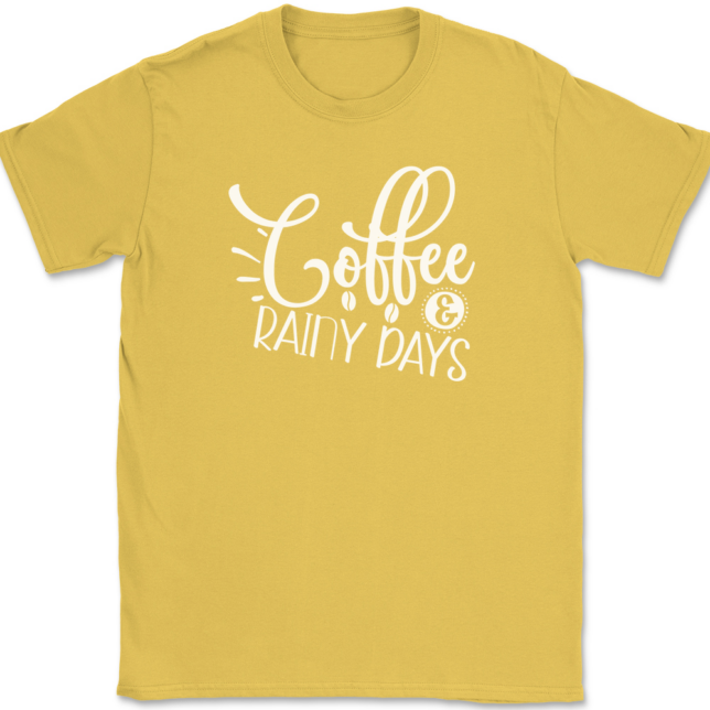 Coffee and Rainy Days T-Shirt Mens Tee - Image 14