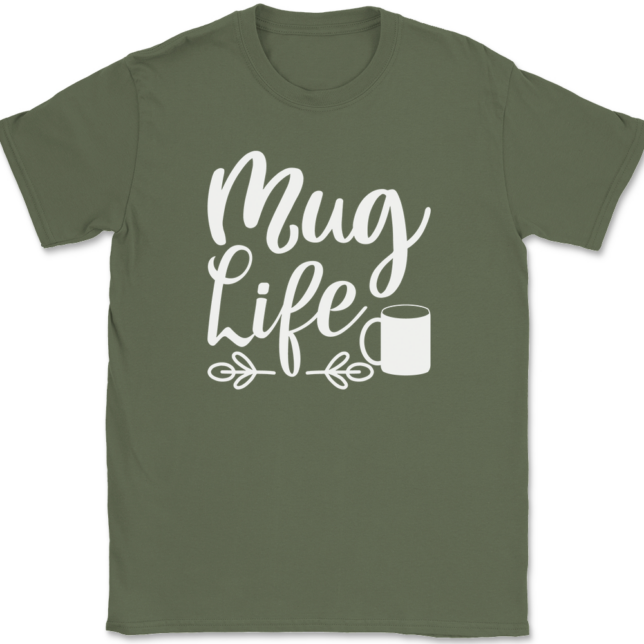 Mug Life Coffee T-Shirt Mens Tee - Image 15