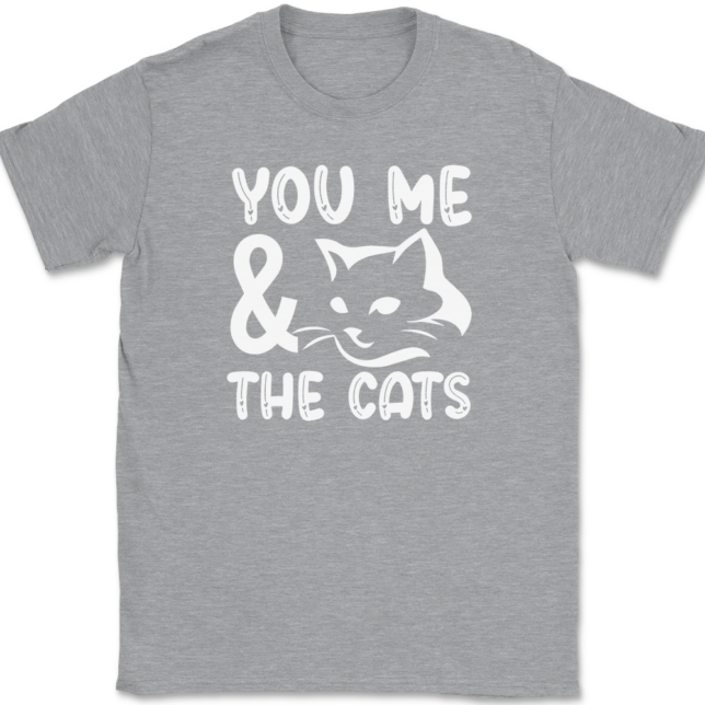 You Me and the Cats T-Shirt Mens Tee - Image 2