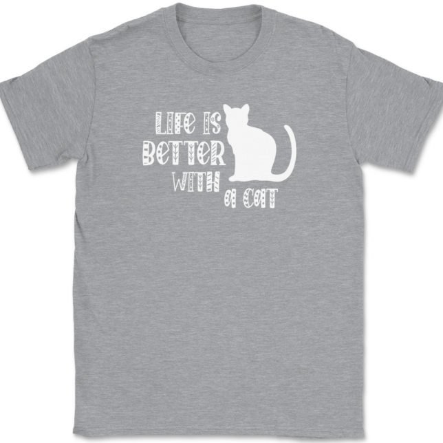 Life Is Better With A Cat T-Shirt Mens Tee - Image 2