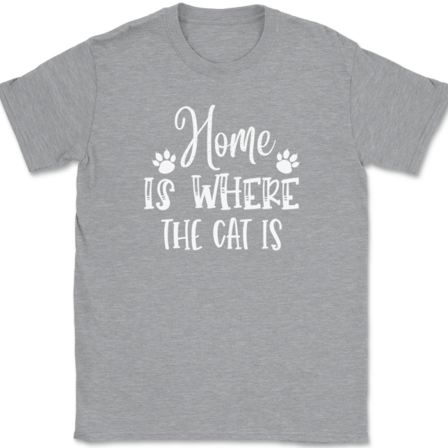 Home Is Where The Cat Is T-Shirt Mens Tee - Image 2