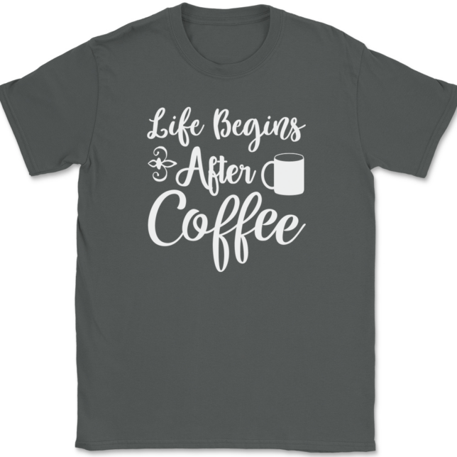 Life Begins After Coffee T-Shirt Mens Tee - Image 3