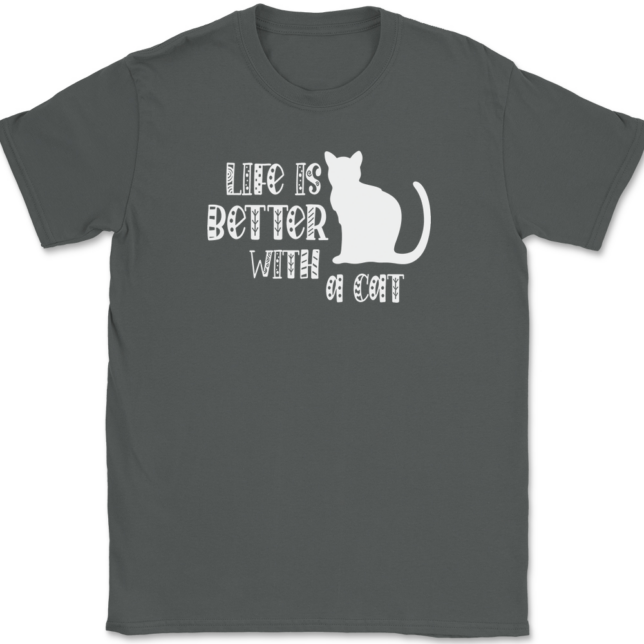 Life Is Better With A Cat T-Shirt Mens Tee - Image 3