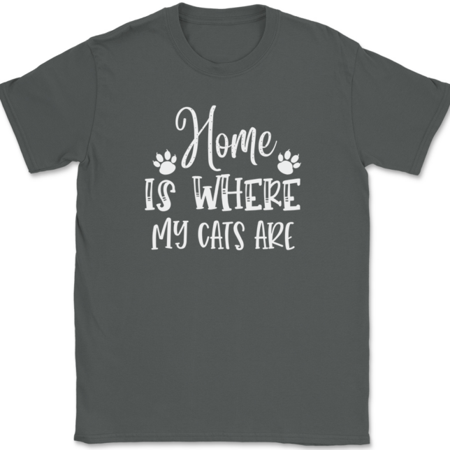 Home Is Where My Cats Are T-Shirt Mens Tee - Image 3