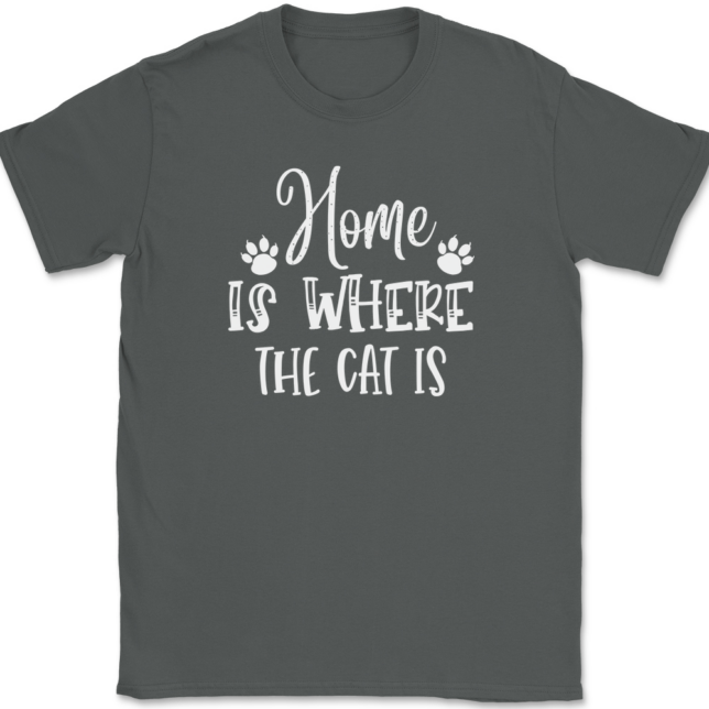 Home Is Where The Cat Is T-Shirt Mens Tee - Image 3