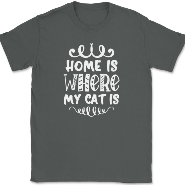 Home Is Where My Cat Is T-Shirt Mens Tee - Image 3