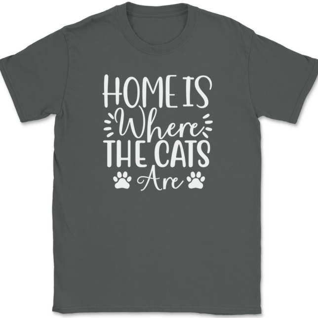 Home Is Where The Cats Are T-Shirt Mens Tee - Image 3