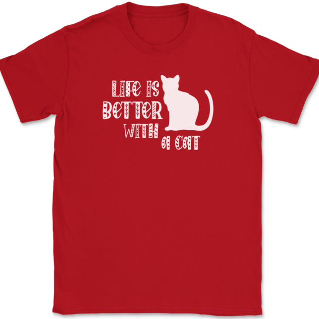 Life Is Better With A Cat T-Shirt Mens Tee - Image 4