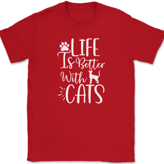 Life Is Better With Cats T-Shirt Mens Tee - Image 4