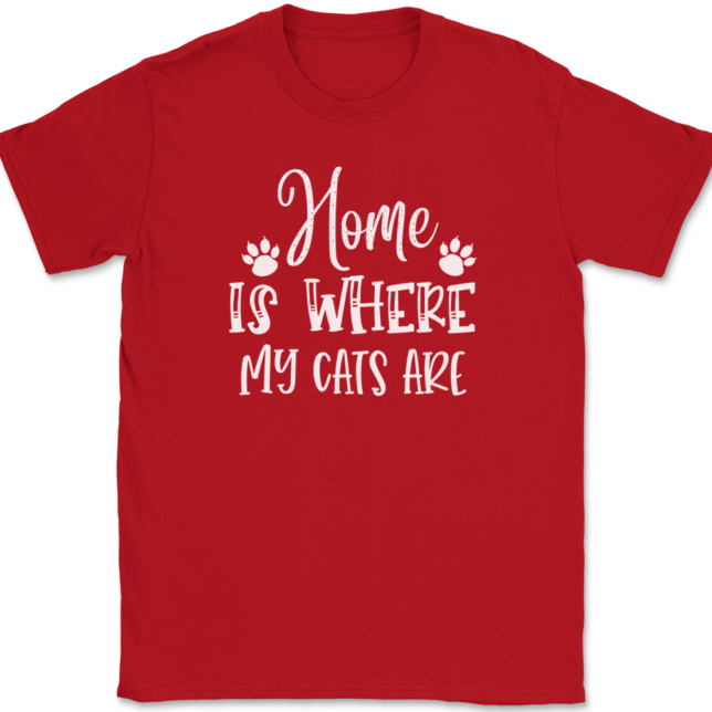 Home Is Where My Cats Are T-Shirt Mens Tee - Image 4