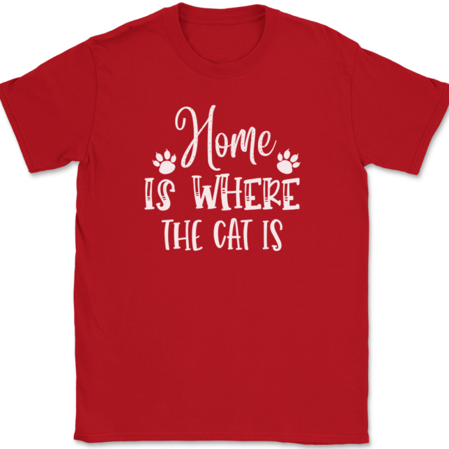 Home Is Where The Cat Is T-Shirt Mens Tee - Image 4