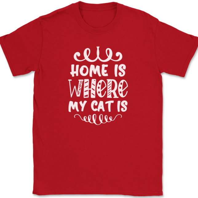 Home Is Where My Cat Is T-Shirt Mens Tee - Image 4