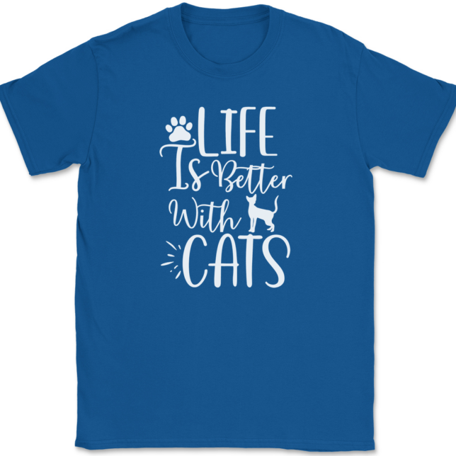 Life Is Better With Cats T-Shirt Mens Tee - Image 5