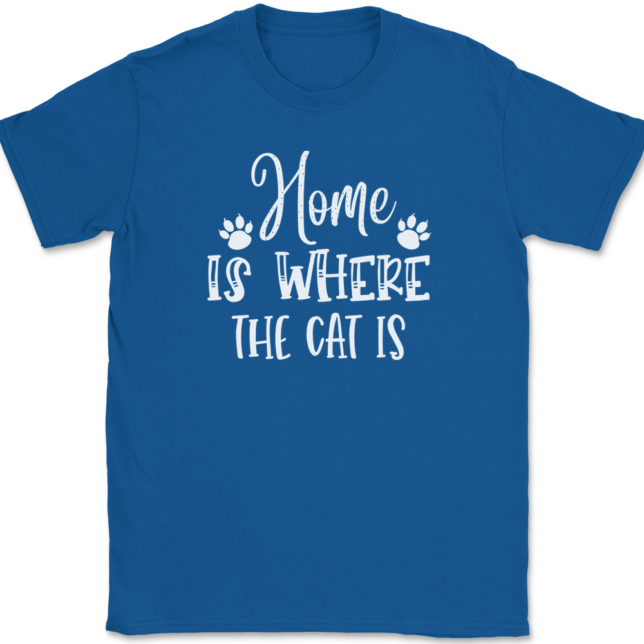 Home Is Where The Cat Is T-Shirt Mens Tee - Image 5