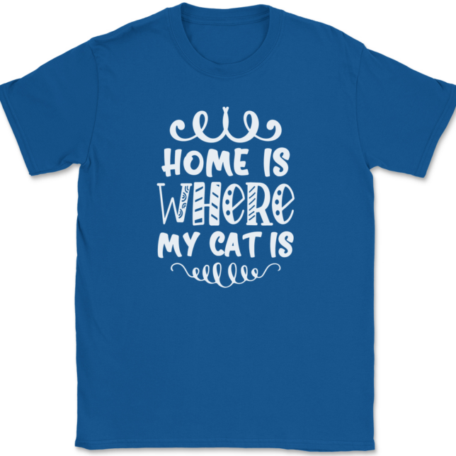 Home Is Where My Cat Is T-Shirt Mens Tee - Image 5