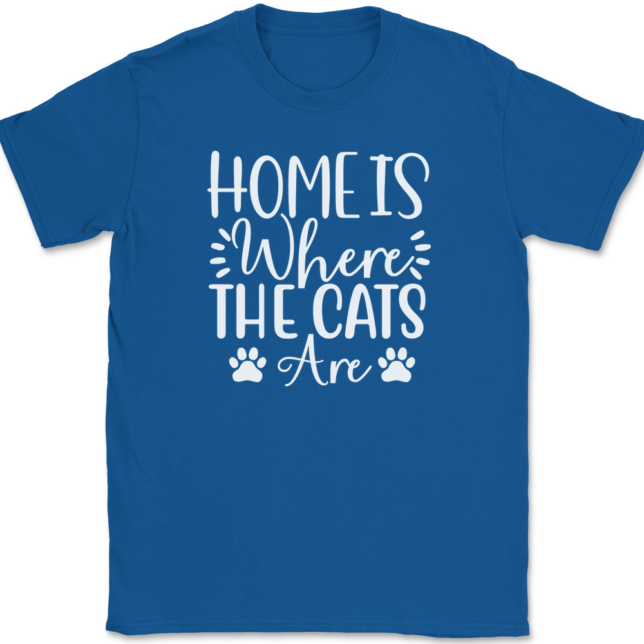 Home Is Where The Cats Are T-Shirt Mens Tee - Image 5