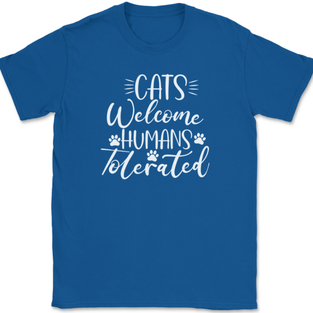 Cats Welcome Human Tolerated T-Shirt Mens Tee - Image 5