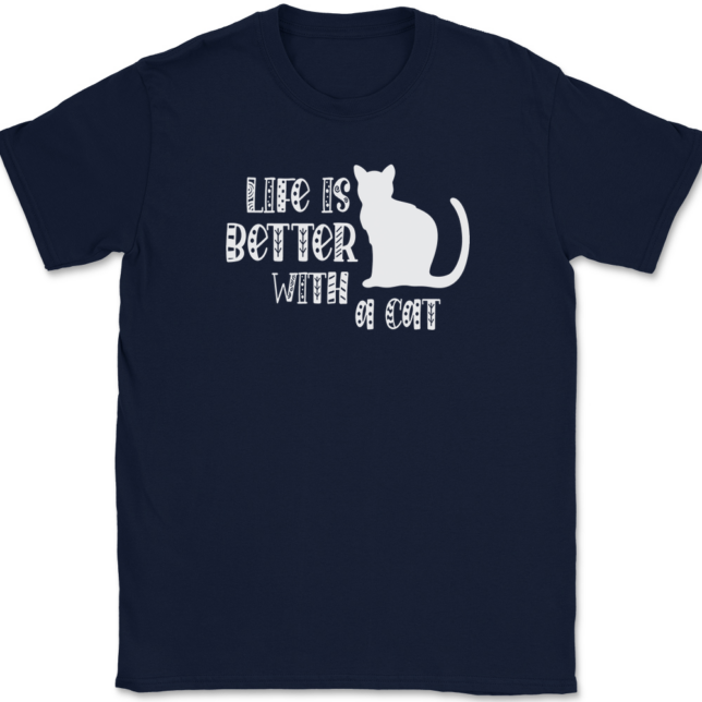 Life Is Better With A Cat T-Shirt Mens Tee - Image 6
