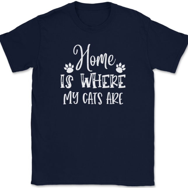 Home Is Where My Cats Are T-Shirt Mens Tee - Image 6