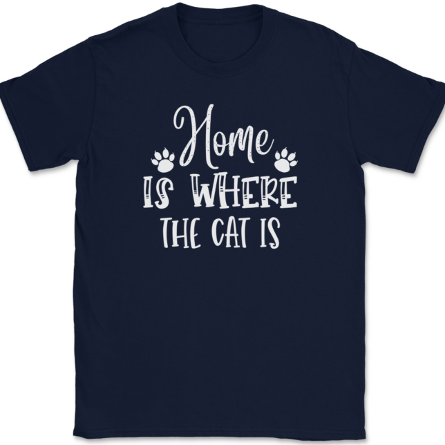 Home Is Where The Cat Is T-Shirt Mens Tee - Image 6