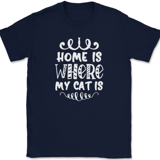 Home Is Where My Cat Is T-Shirt Mens Tee - Image 6