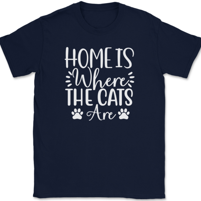 Home Is Where The Cats Are T-Shirt Mens Tee - Image 6