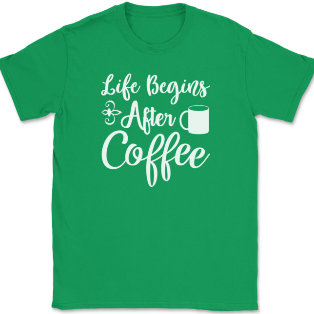 Life Begins After Coffee T-Shirt Mens Tee - Image 7