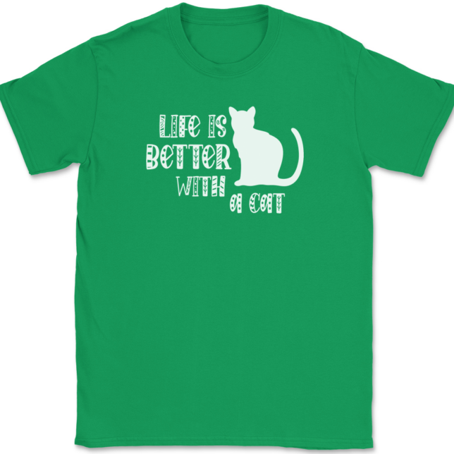 Life Is Better With A Cat T-Shirt Mens Tee - Image 7