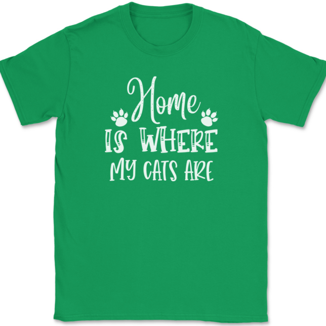 Home Is Where My Cats Are T-Shirt Mens Tee - Image 7