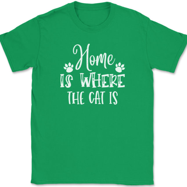 Home Is Where The Cat Is T-Shirt Mens Tee - Image 7