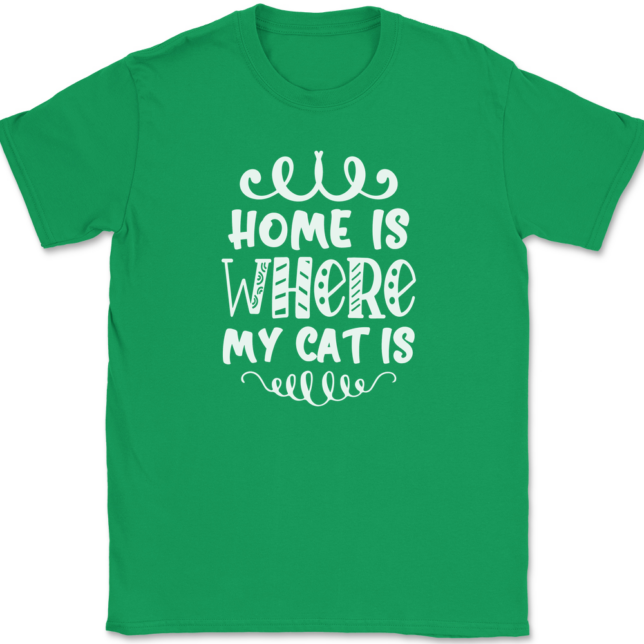 Home Is Where My Cat Is T-Shirt Mens Tee - Image 7