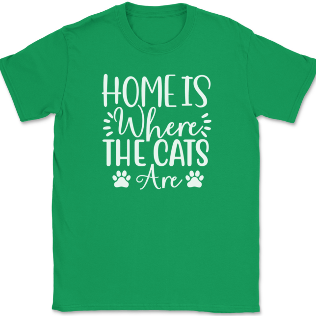 Home Is Where The Cats Are T-Shirt Mens Tee - Image 7