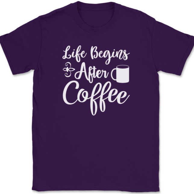 Life Begins After Coffee T-Shirt Mens Tee - Image 8