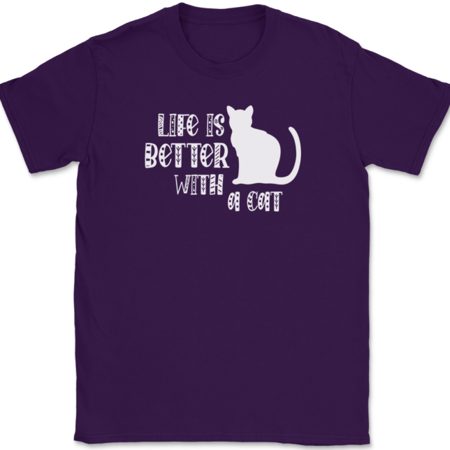 Life Is Better With A Cat T-Shirt Mens Tee - Image 8